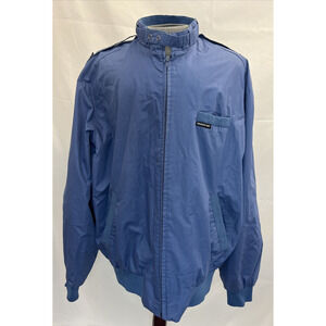 Members Only Jacket Grandpa Core Mens XXT Blue Coat Full Zip Logo 80s Retro FS